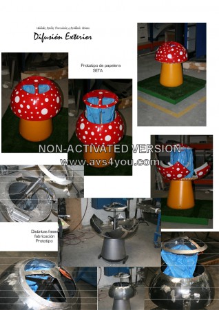 Fabricación prototipo nueva papelera ecológica para parques y jardines